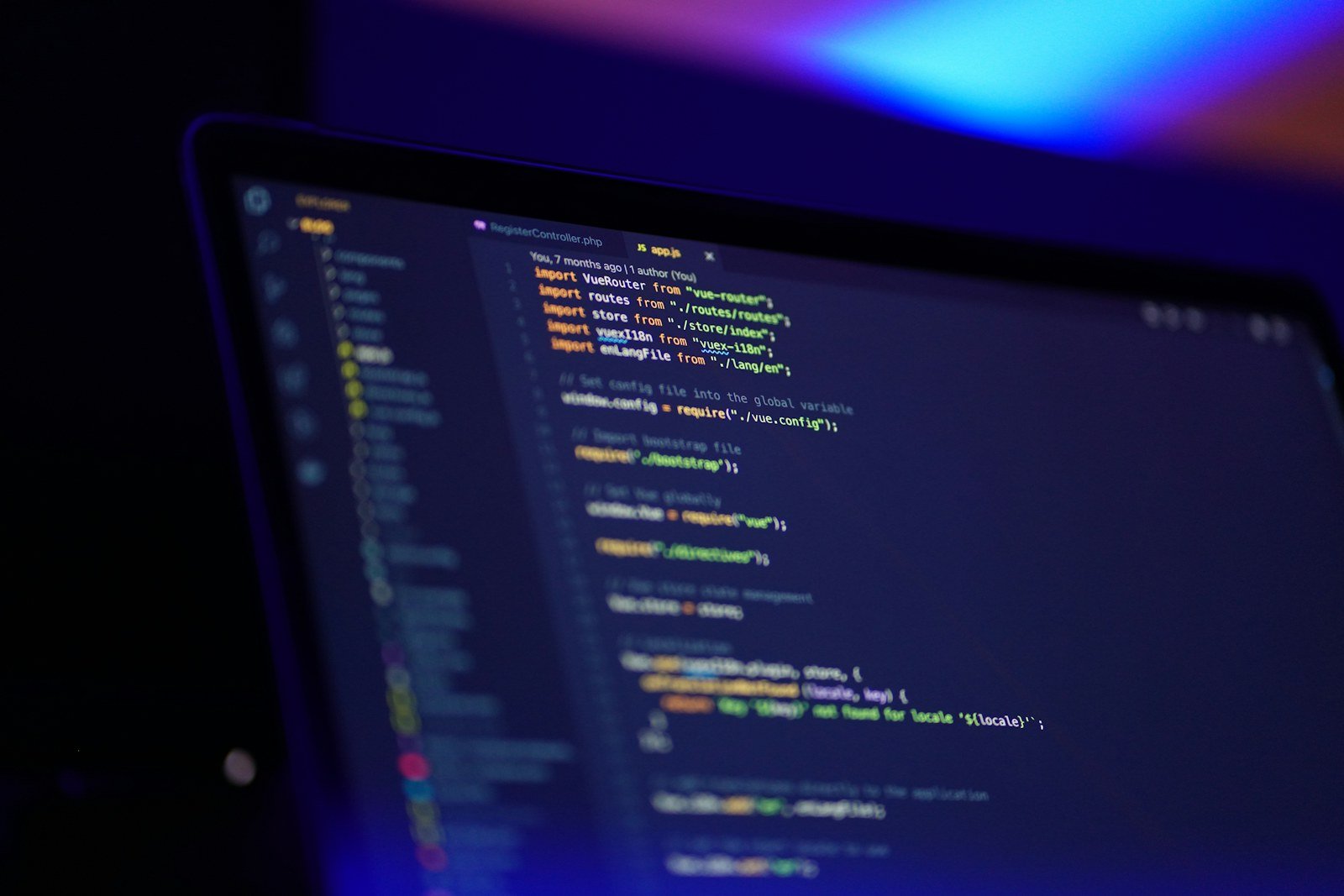 New dark-mode website design in progress